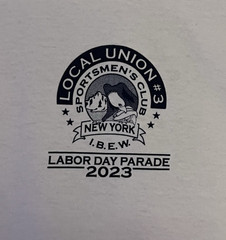 Bayside Local 3 Electrical Workers Union Double Sided White T-Shirt Size Small
