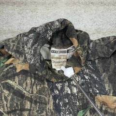 Vintage 90s Mossy Oak Cowl Neck Shirt Mens XL Hunting Camo Woodland Long Sleeve