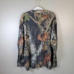 Vintage Russel Camo Long Sleeve Shirt Made In Malaysia Y2K Vtg RARE Large L