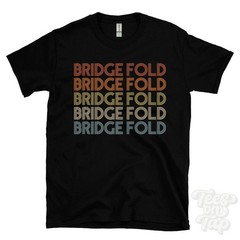 BRIDGE FOLD REPEATED RETRO STYLE T-SHIRT mens & womens uk place name gift