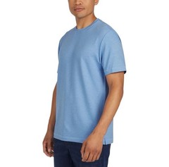 Lands’ End Men’s Short Sleeve Tee, Color Blue, Size Small, Classic Fit, Stretch.