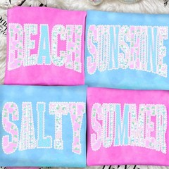 Retro Floral Summer Shirt, Beach Life Shirt, Cottagecore Neon Summer