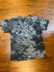Spencer’s “Trippy/Vaporwave Cat” t-shirt w/ a black/grey tie-dye pattern Mens L