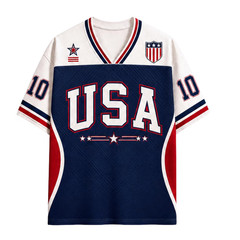 Personalized USA Mesh Shirt, Custom Name Number Patriotic Game Day Tee