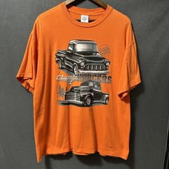 Vintage 90s Classic Haulers Orange T Shirt XL Delta Pro Weight Chevy Truck Tee