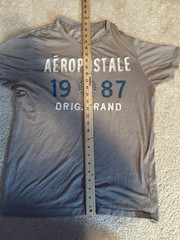 Aeropostale 1987 Orig Brand Graphic Tee Gray Blue Men’s Medium Y2K