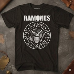 NEW! Ramones Seal Logo Mens T Shirt Classic Punk Rock Tee Free Ship