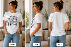 Chosen Blessed Forgiven Redeemed Shirt Christian Calligraphy Faith Tee