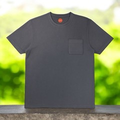 Common People Popcorn Texture Shirt Garment Dye Relaxed Fit Gray M Ribbed Sleek