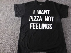 Brisco Brands Mens Shirt Large black logo graphic pizza humor