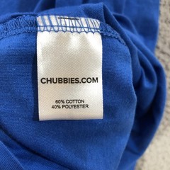 Chubbies Shirt Mens 2XL Blue Tank Top Pocket Weekend Has Arrived 80s Retro Style