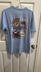 Buc-ees 4th of July Patriotic T-Shirt Land Of The Free SZ L