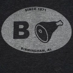 B HAM BIRMINGHAM AL T SHIRT TEE CHARCOAL GRAY ALABAMA MENS SIZE M MEDIUM