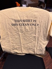 Mitch Hedberg signed T-shirt, never worn, size large, one of a kind. Yellow