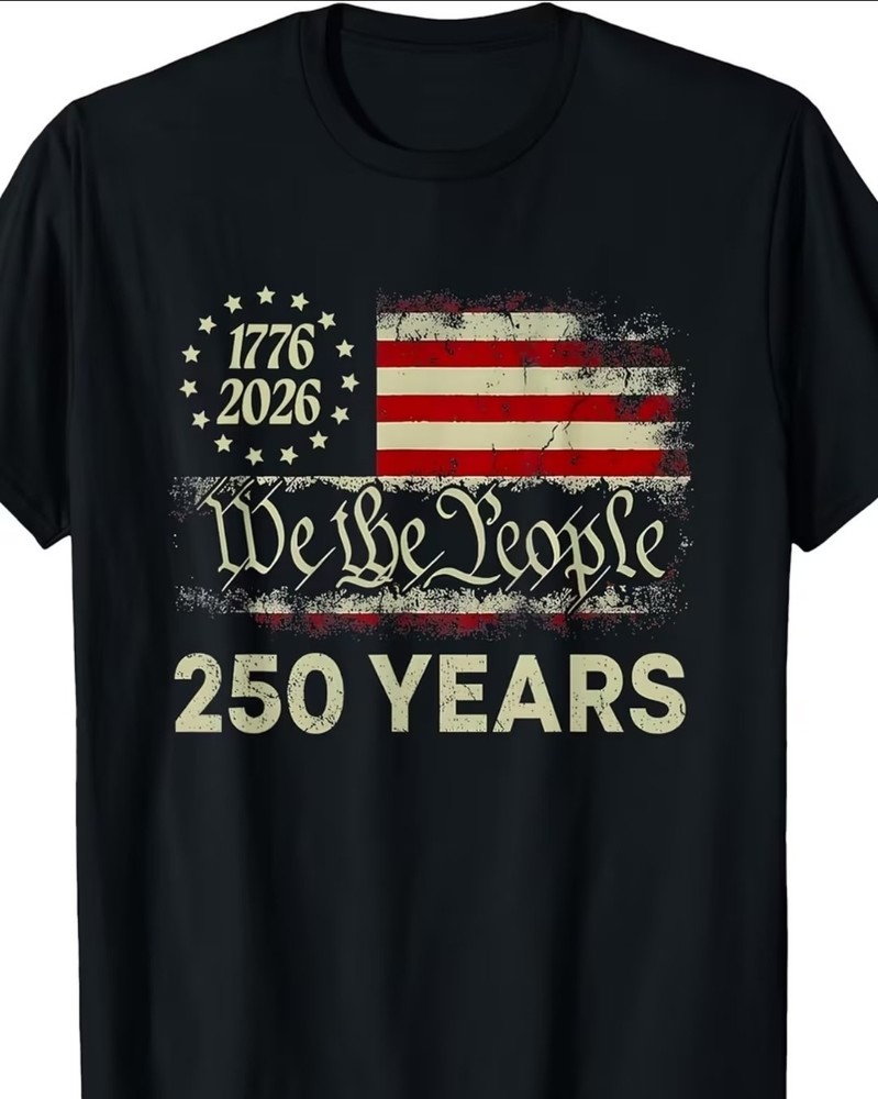 250 Years We The People USA Flag Patriotic T-Shirt,Unisex Casual Tee XL 🇺🇸🗽