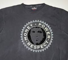 Vintage Scarface Money Power Respect Flocked Distress Single Stitch T-Shirt XXL