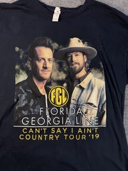 Florida Georgia Line 2019 Tour Shirt XL Morgan Wallen Dan Shay Hardy FGL