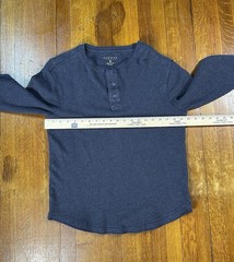 Sonoma Shirt Men’s Size Medium Navy Blue long Sleeve Waffle Thermal Henley