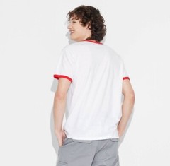 Pride Adult Short Sleeve ‘#Love’ Ringer T- Shirt – White XXL