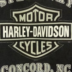 Harley Davidson t shirt Mens Size Y2K Faded Black Motorcycle Concord NC