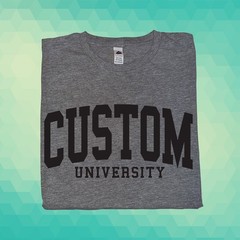 Custom University Font Shirt College Text Souvenir favorite Varsity Brand Tee