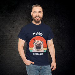 Customise Your Pet Photo Unisex T-shirt – Retro Vintage Style