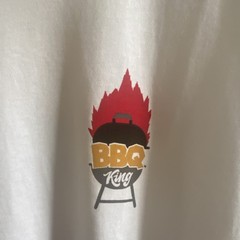 NWT $81 Common People Men’s T-Shirt Size L White BBQ King Graphic 100% Cotton