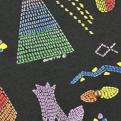 Vintage PGB Gepetto Shirt Mens 2XL Black Southwestern Beaded Gem Studded Art Tee
