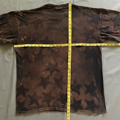 Vintage 2000s Cotton City Blank T Shirt Mens 1XL Black Bleach Dye Acid Wash Y2k