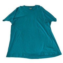 VTG 90s Fruit of the Loom Blank T Shirt XL Teal Single Stitch Made in USA Grunge