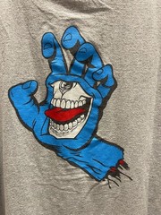 Ron Engush Santa Cruz Screaming Hand Graphic T-Shirt Heather Grey