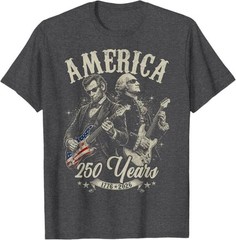 George Washington Lincoln Playing Guitar Abe Lincoln 250th T-Shirt