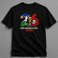 FIFA World Cup 2026 T-Shirt Soccer Graphic Tee Football Fan 26 Trophy