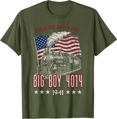 Big Boy 4014 American Steam Train Vintage Men Women T-Shirt