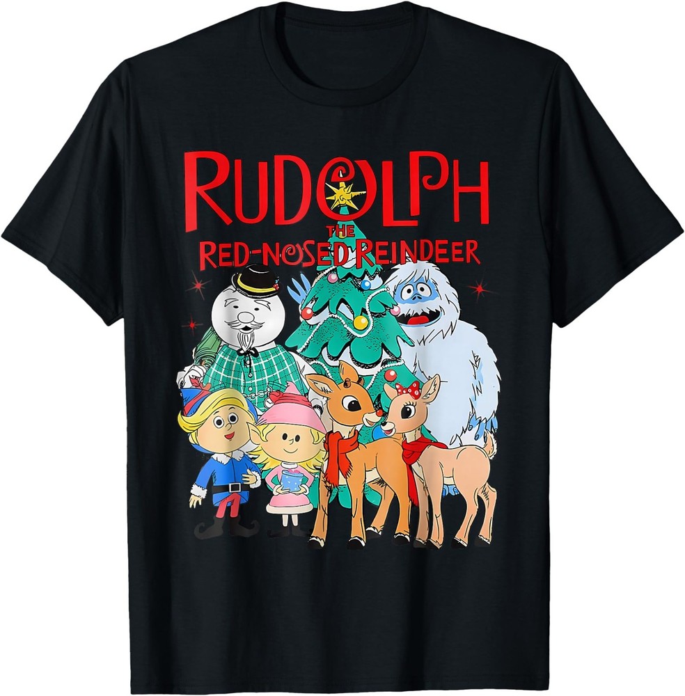 Funny Cute Rudolph The Red Nosed Reindeer Christmas Adult Kid T-Shirt,Unisex Tee