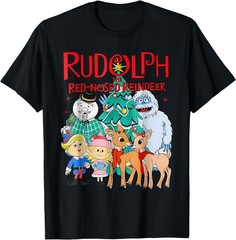 Funny Cute Rudolph The Red Nosed Reindeer Christmas Adult Kid T-Shirt,Unisex Tee