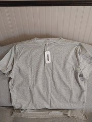 Coofandy Henley T Shirt For Men Gray Size XXL