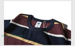 NON STOCK Ivy League Striped Crew Neck T Shirts Preppy Style Men’s Casual Tee
