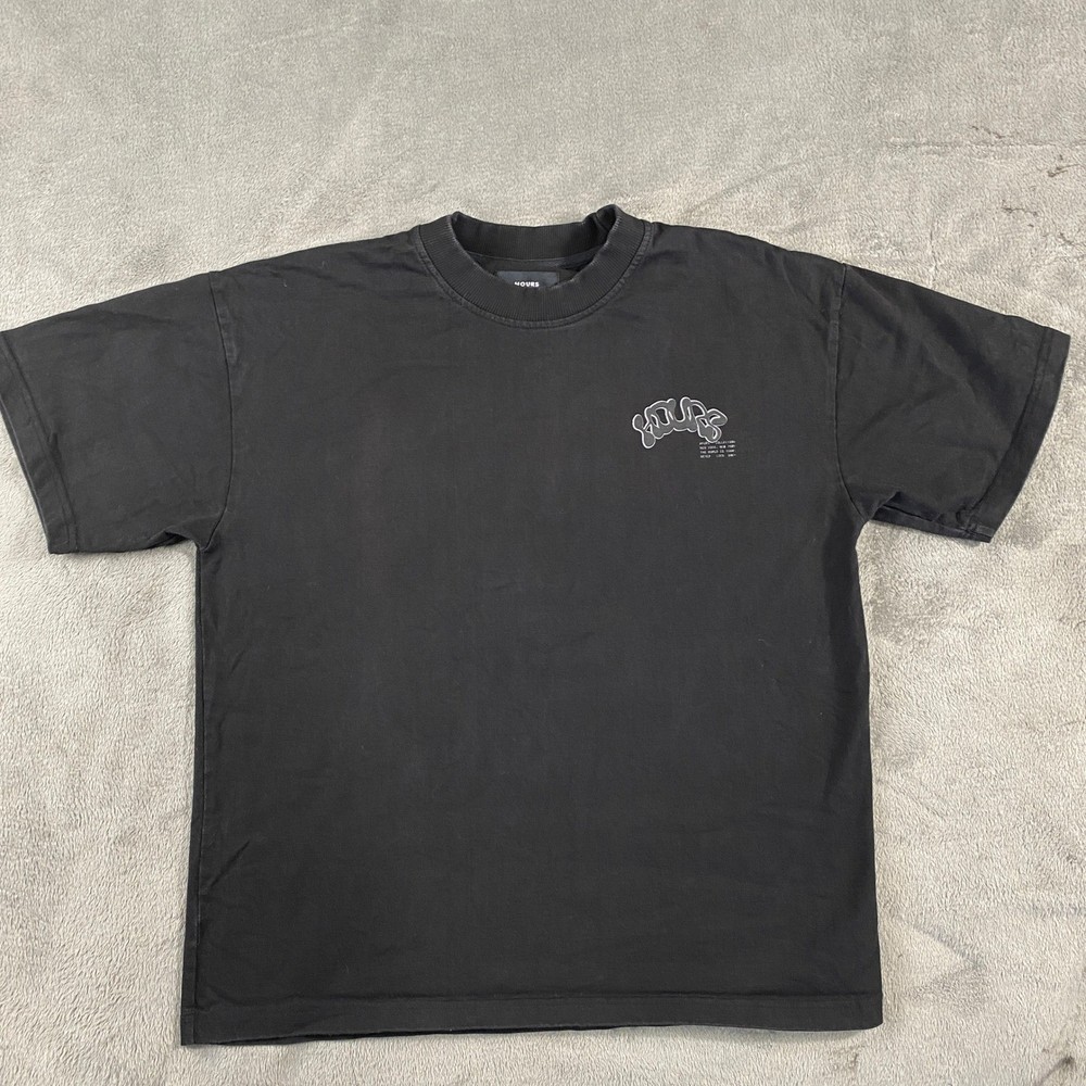 Hours Collection T-Shirt Unisex M Black Graphic Boxy Heavyweight Streetwear Tee