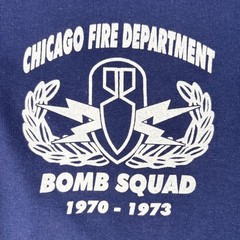 Fruit of the Loom Collectable Fire Department Bomb Squad Navy Graphic T-Shirt XL