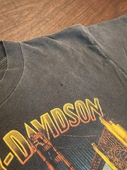 1989 Vintage 3D Emblem Harley Davidson SF Bay Area T-Shirt Size Large USA Made