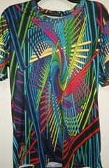 John Hancock Shirt Art Deco T-shirt Hypnotizing Rainbow Measures: 17″ x 29″