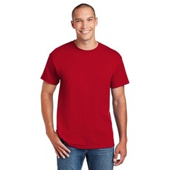 Gildan Adult 8000 Dry Blend 50/50 Blend Red Crew Neck SS Tshirt New