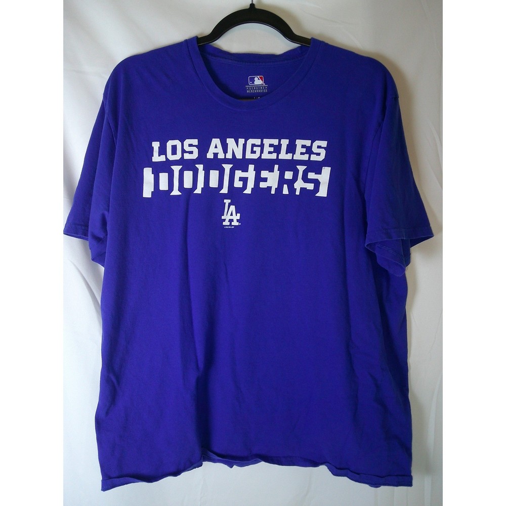 Mens MLB Los Angeles Dodgers Graphic T-Shirt Royal Blue Large LA Logo Tee