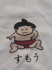 Printstar White Mens T Shirt Sumo Cotton Size Medium Japanese Authentic