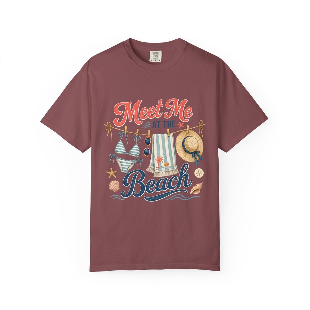 Meet Me at the Beach Shirt, Comfort Colors Coastal Summer Tee, Beach Gift
