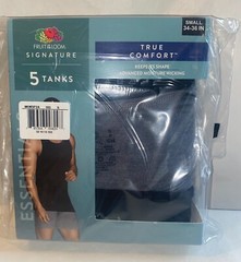 Fruit of the Loom Men’s True Comfort Tag Free 5 Pack Tank Tops Size S