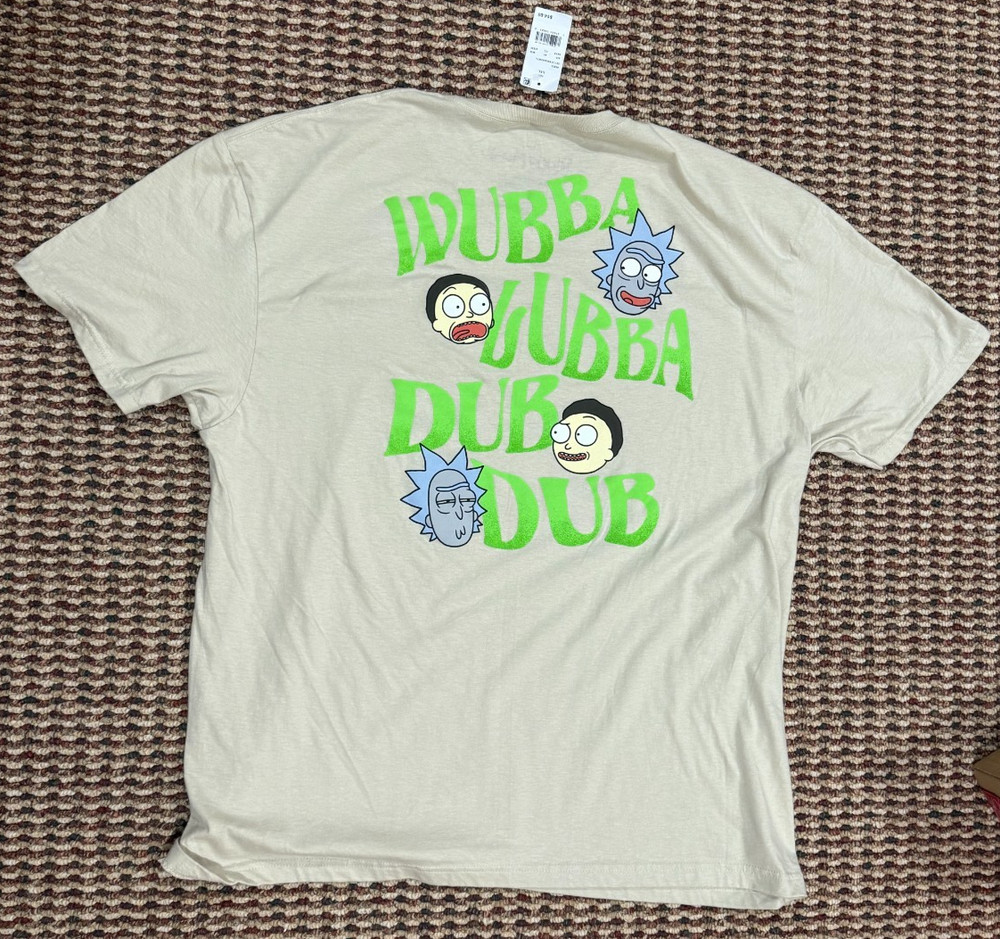 Rick and Morty T- Shirt – Men’s 2XL, Wubba Lubba Dub Dub, New w/ Tags!