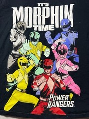 Power Rangers It’s Morphin Time Graphic T-Shirt Black Size Small