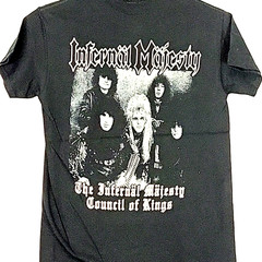 INFERNAL MAJESTY None Shall Defy L LARGE T-Shirt Black Mens Band Logo